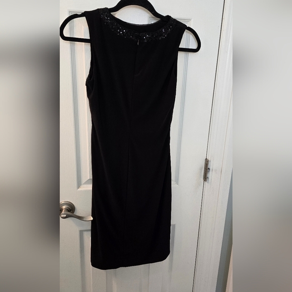 Chaps Black Sleeveless Dress With Sequin Detail, Size S (1105) - Picture 4 of 9